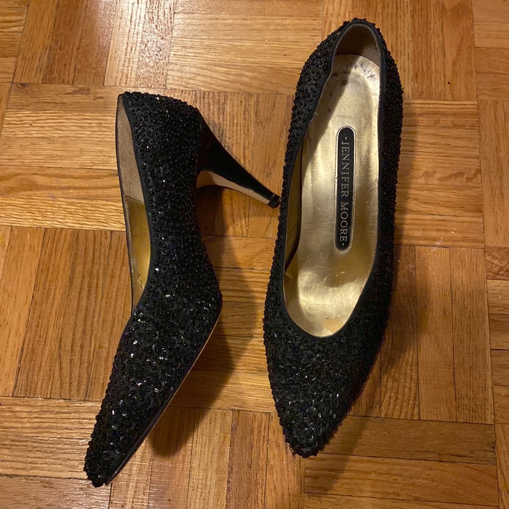 Black Sparkly Pumps